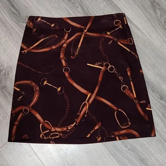 Talbots Plum Corduroy Status Aline Skirt - Picture 1 of 5